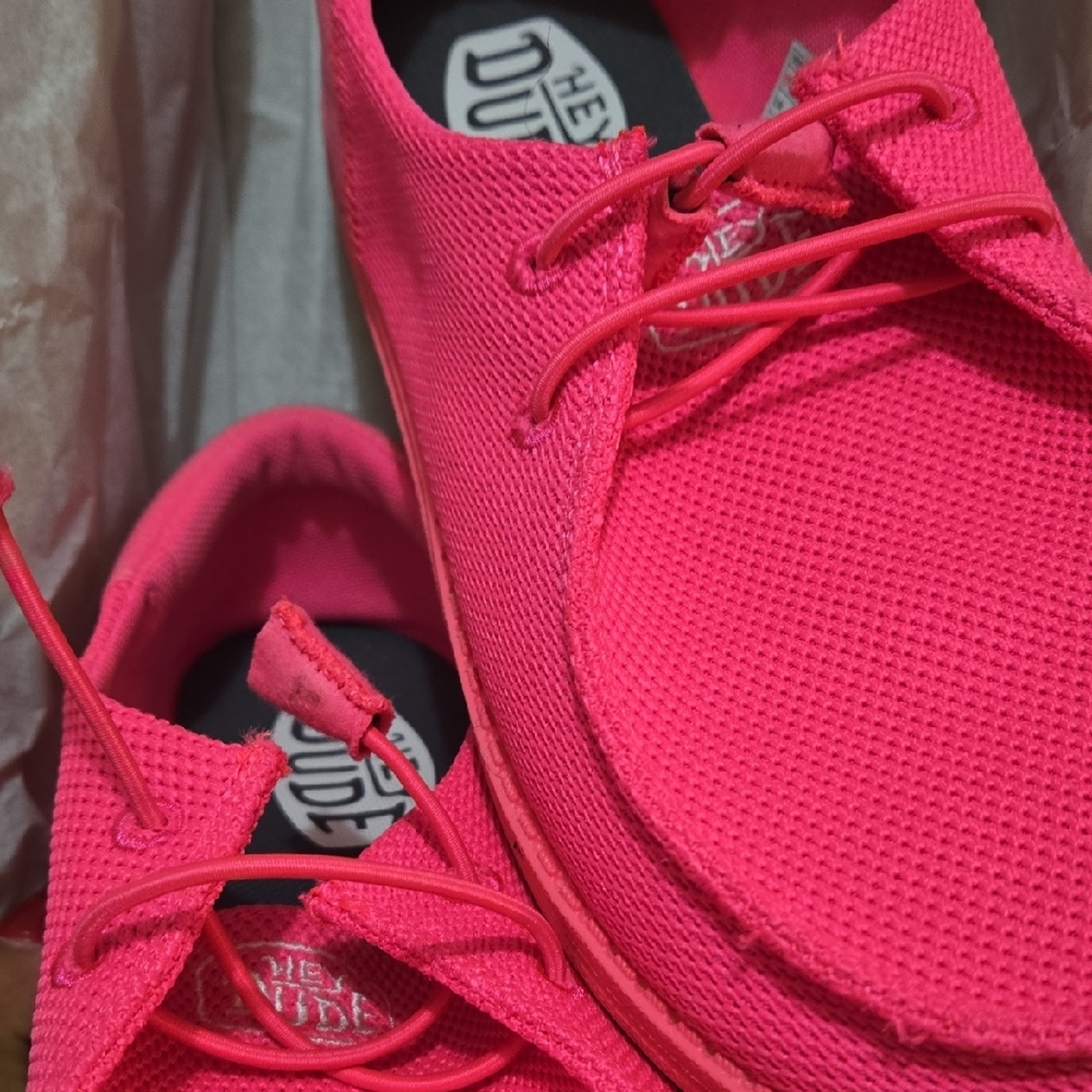 Hey Dude Vibrant Pink Sneakers - Picture 4 of 6